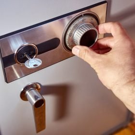 Safe,With,Security,Code,For,Finances,And,Documents.,Opening,A